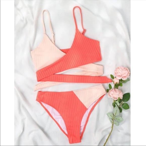 🚨2 left 🚨Boho wrap color block bikini - Picture 4 of 4